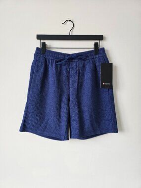NWT LULULEMON GHOU/BLK Blue Black Ease The Day Shorts 7" LL Men's Medium